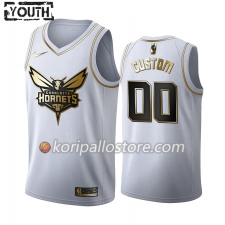 Charlotte Hornets Custom Nike 2019-2020 Valkoinen Golden Edition Lasten Pelipaidat Swingman